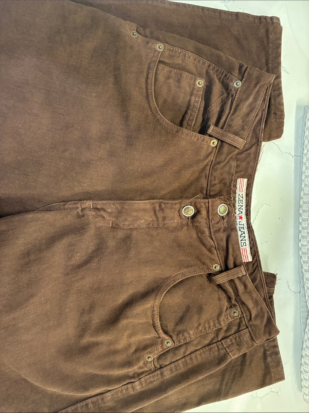 Zena Jeans Brown Barrel Pants